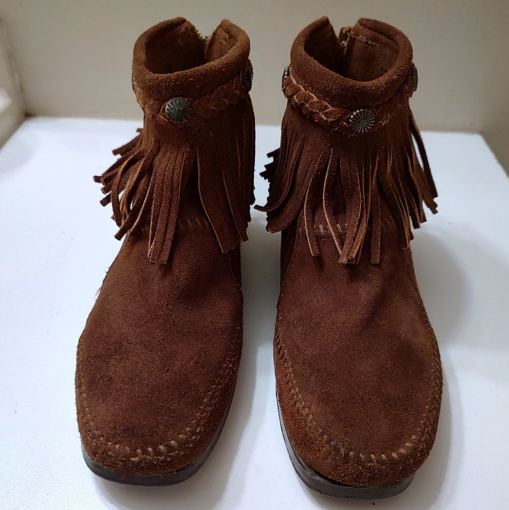 Minnetonka Suede Ankle Booties